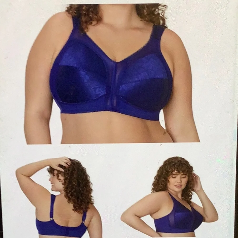 Playtex 18 Hour Ultimate Shoulder Comfort Wirefree Bra - Navy #4693 Sz 38DD